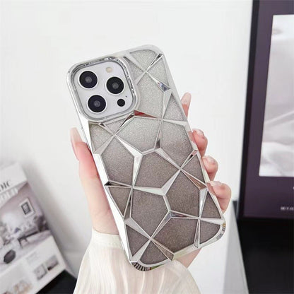 💎ShimmerGrid Luxury iPhone Case