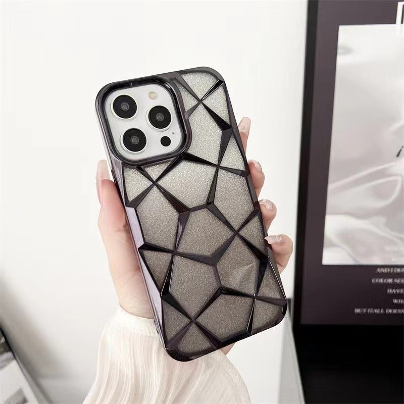 💎ShimmerGrid Luxury iPhone Case