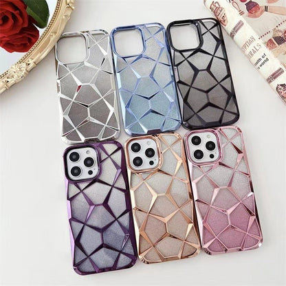 💎ShimmerGrid Luxury iPhone Case