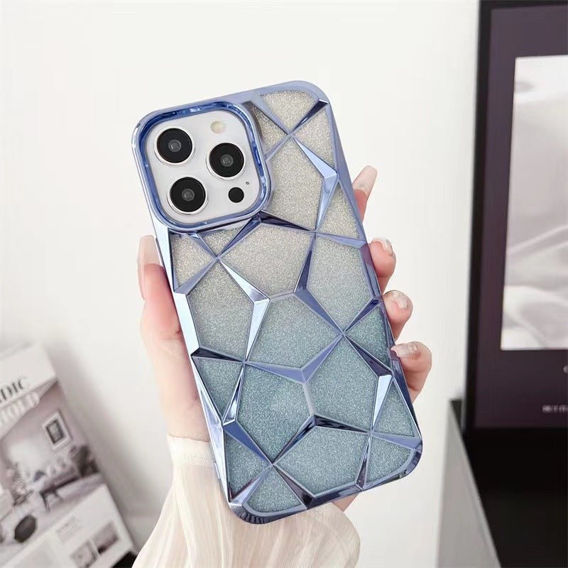 💎ShimmerGrid Luxury iPhone Case